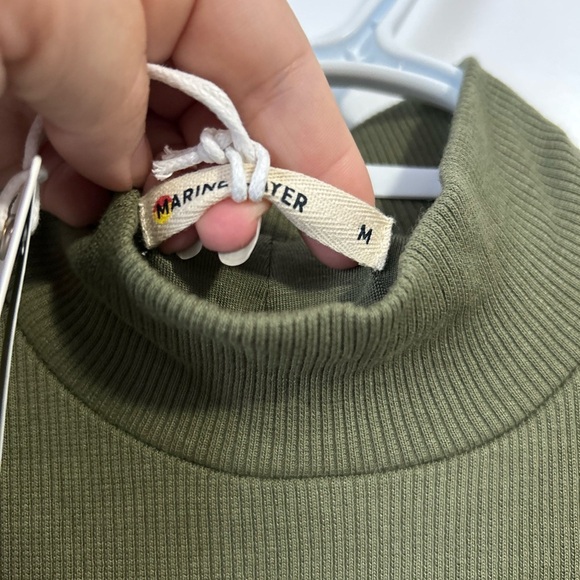 NWT Marine Layer Lexi Rib Mock Neck Midi Dress - Picture 2 of 8